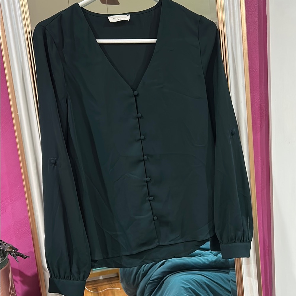 Elegant Black Button-Up Blouse